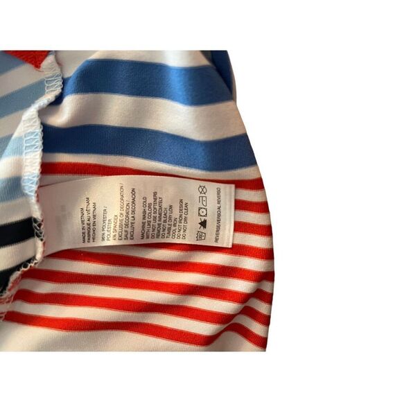 Izod Tour Golf Mens Multicolor Striped Short Sleeved Polo Shirt XL - Picture 8 of 9